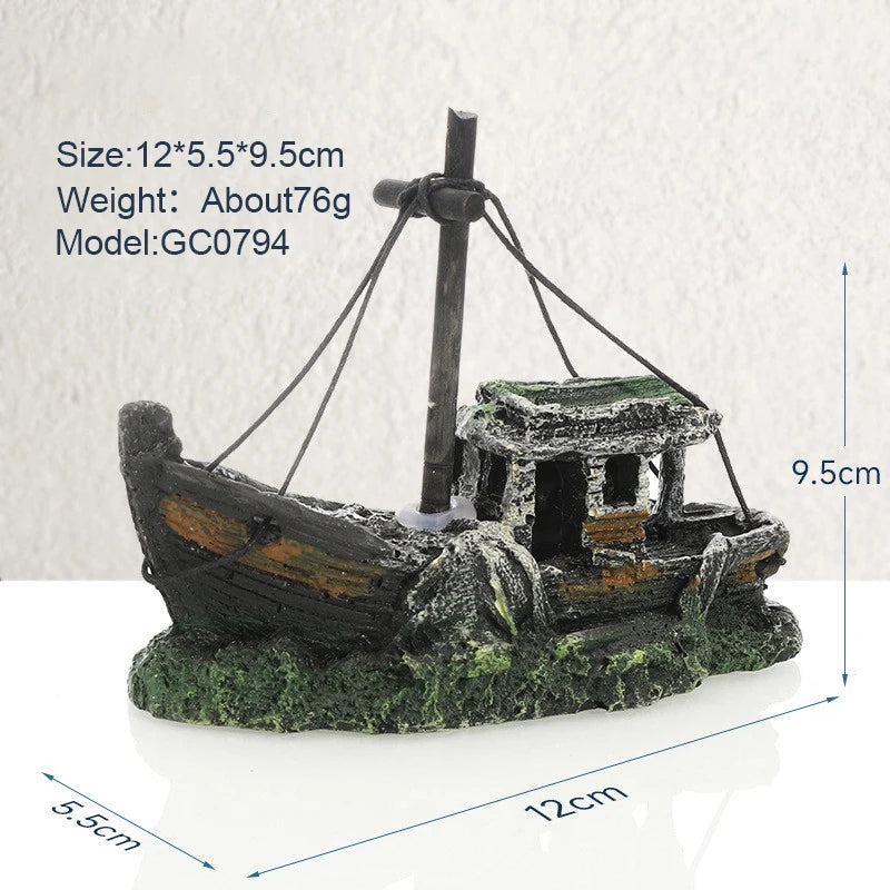 Pirate ship aquarium Decorations