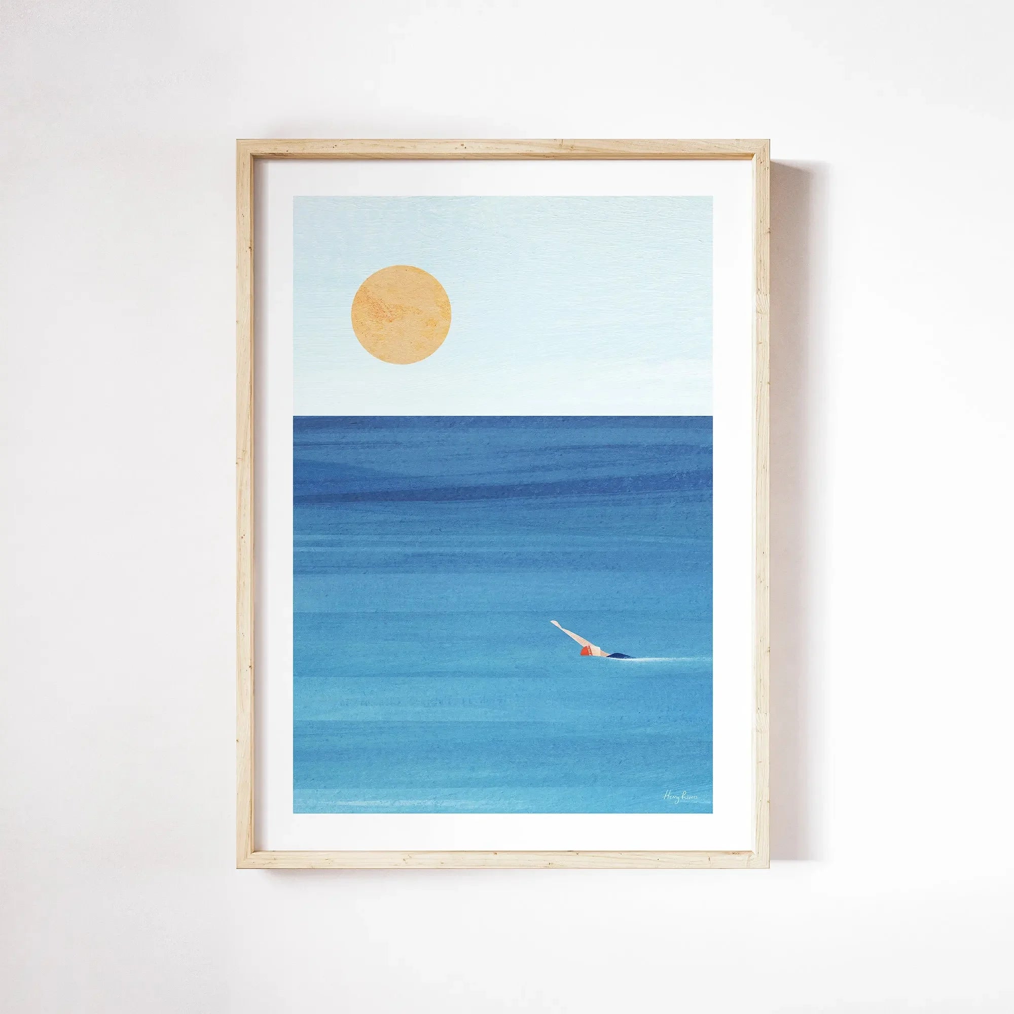 1pc Coastal Canvas Wall Art Seaside Beach Birds Fish House.