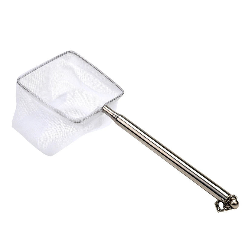 Aquarium Square Fishing Net With Extendable Handle For Catching Fish and shrimp