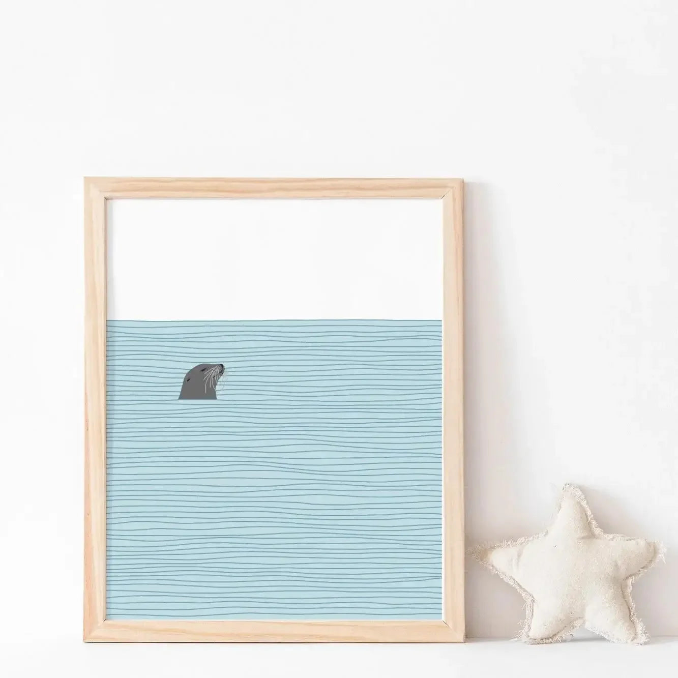 1pc Coastal Canvas Wall Art Seaside Beach Birds Fish House.