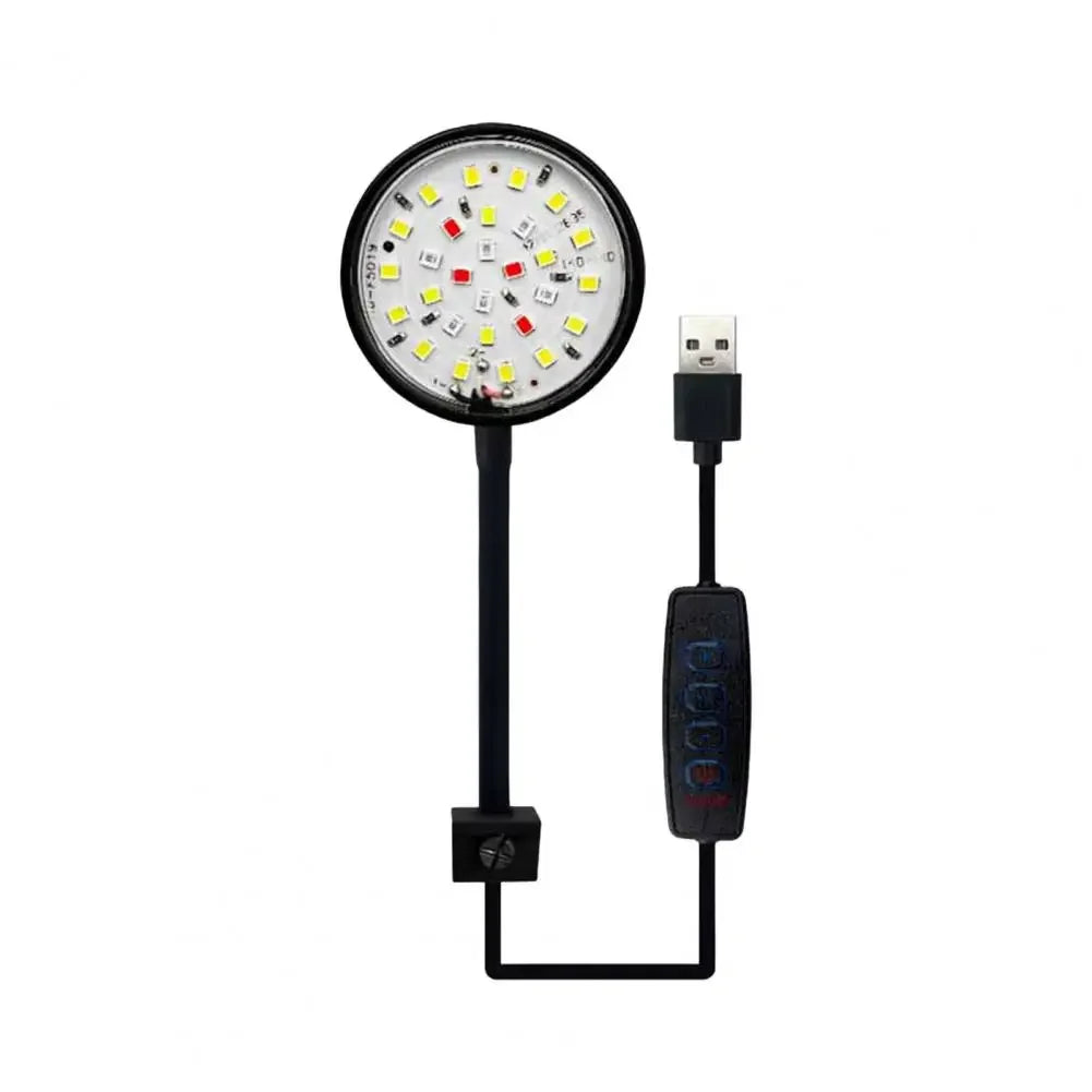 5W/7W Fish Tank Lamp ,USB Powered LED Full Spectrum Lighting 360-degree Tank Light