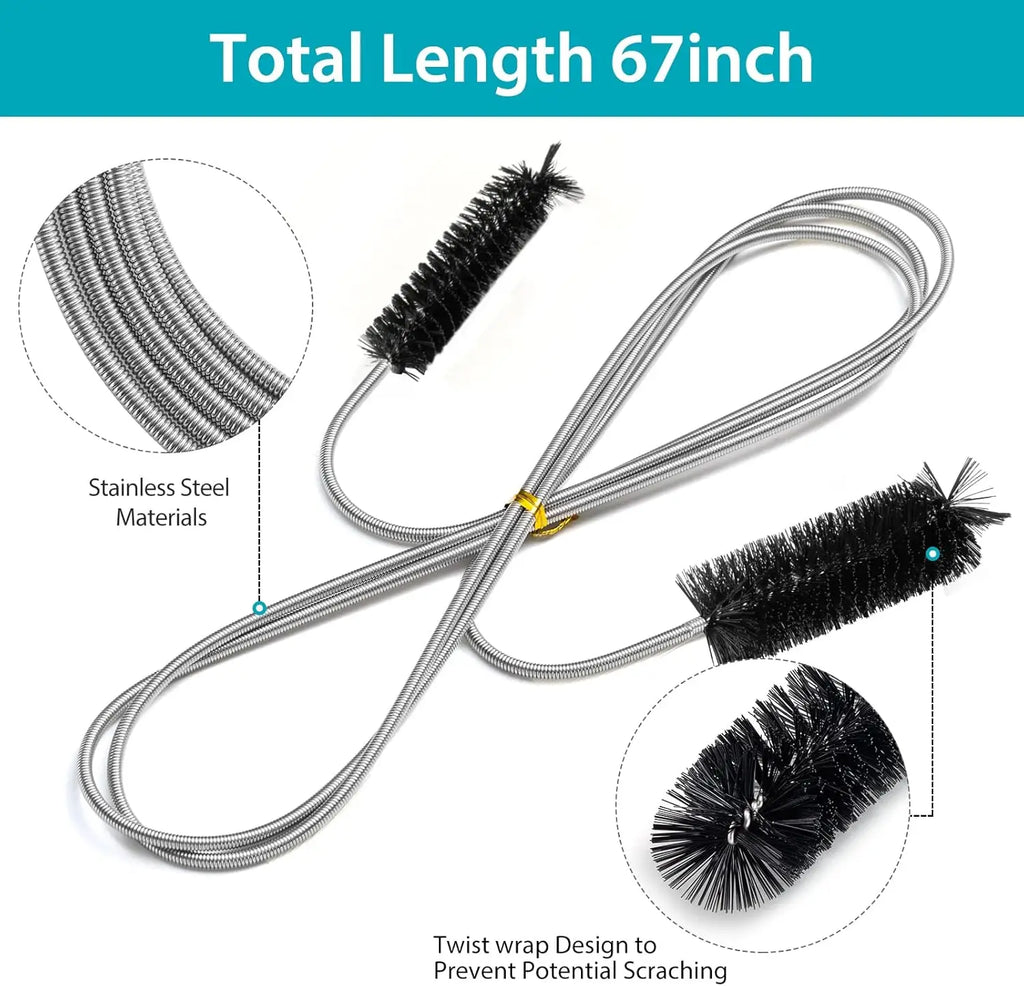 90/155/200cm Pipe Cleaning Brush Black