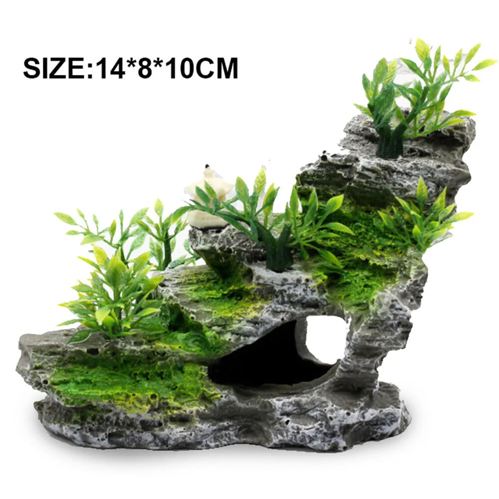 Rockery Mountain Stone Fish Cave Resin Ornament