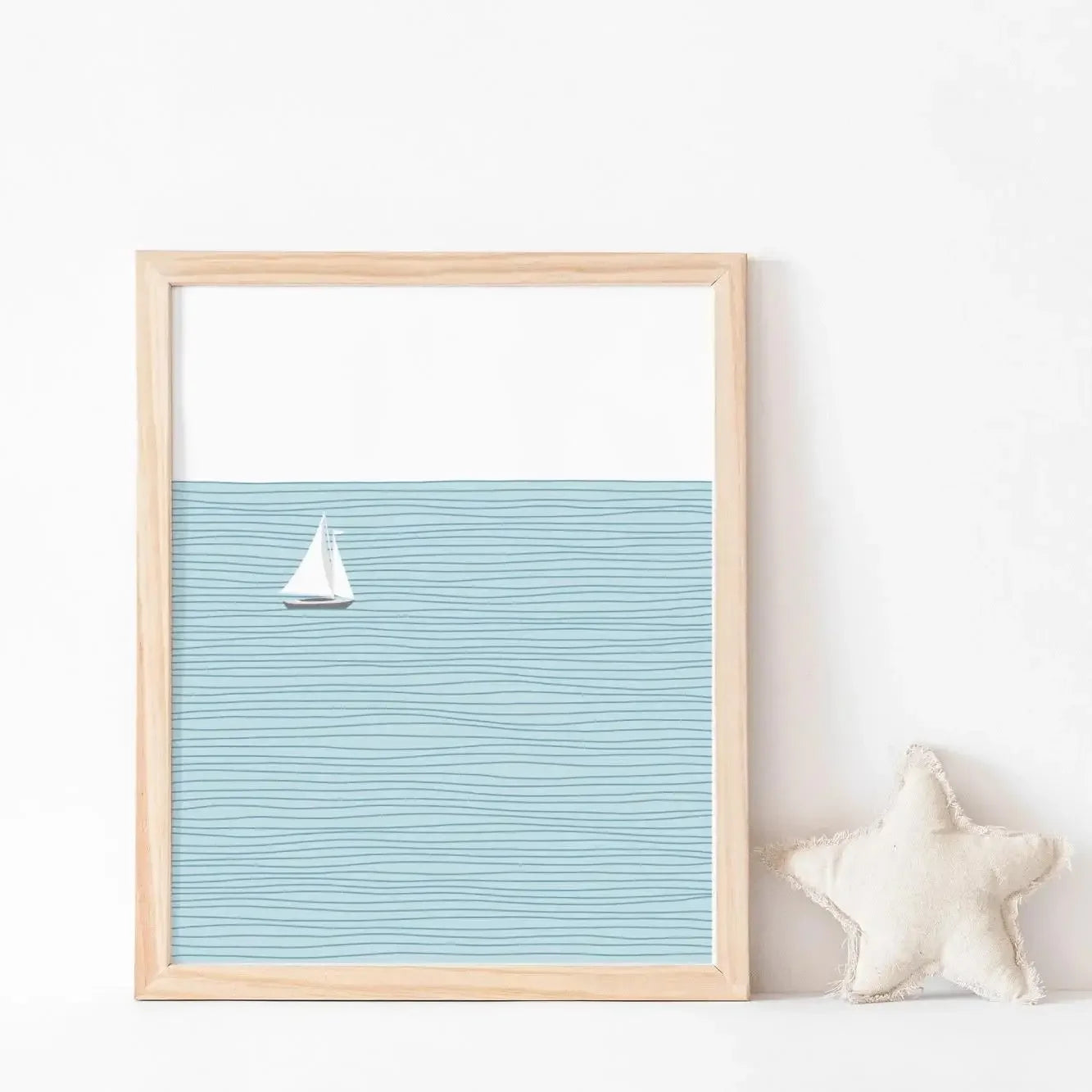 1pc Coastal Canvas Wall Art Seaside Beach Birds Fish House.