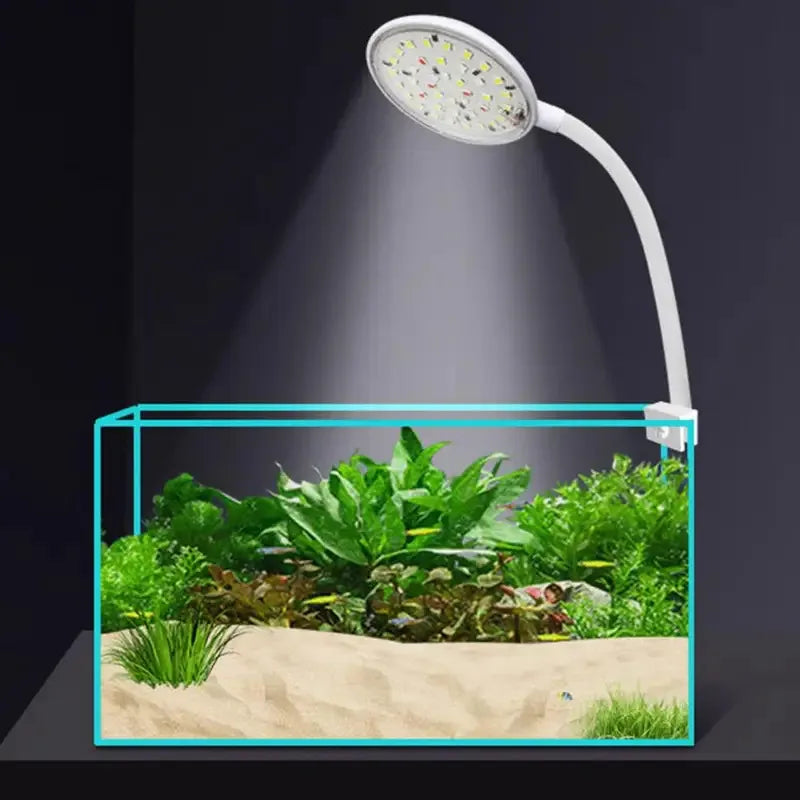 5W/7W Fish Tank Lamp ,USB Powered LED Full Spectrum Lighting 360-degree Tank Light
