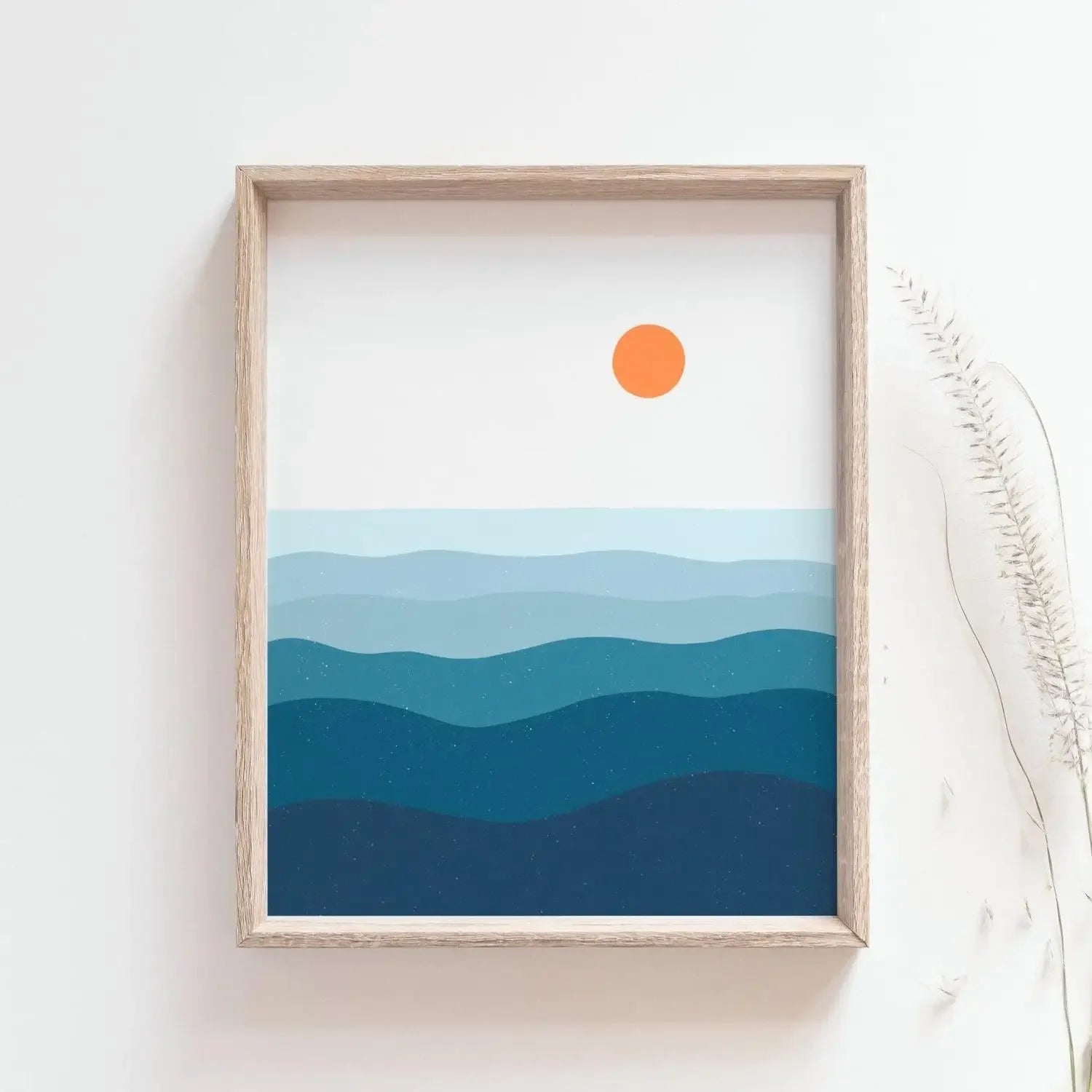 1pc Coastal Canvas Wall Art Seaside Beach Birds Fish House.