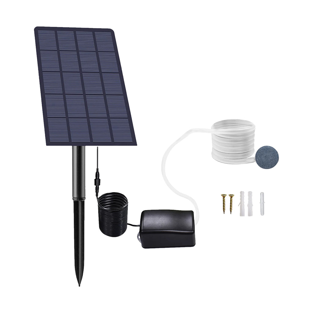 2W Plug-in Solar Oxygen Pump  pond Aerator with Pipe and Air Stones