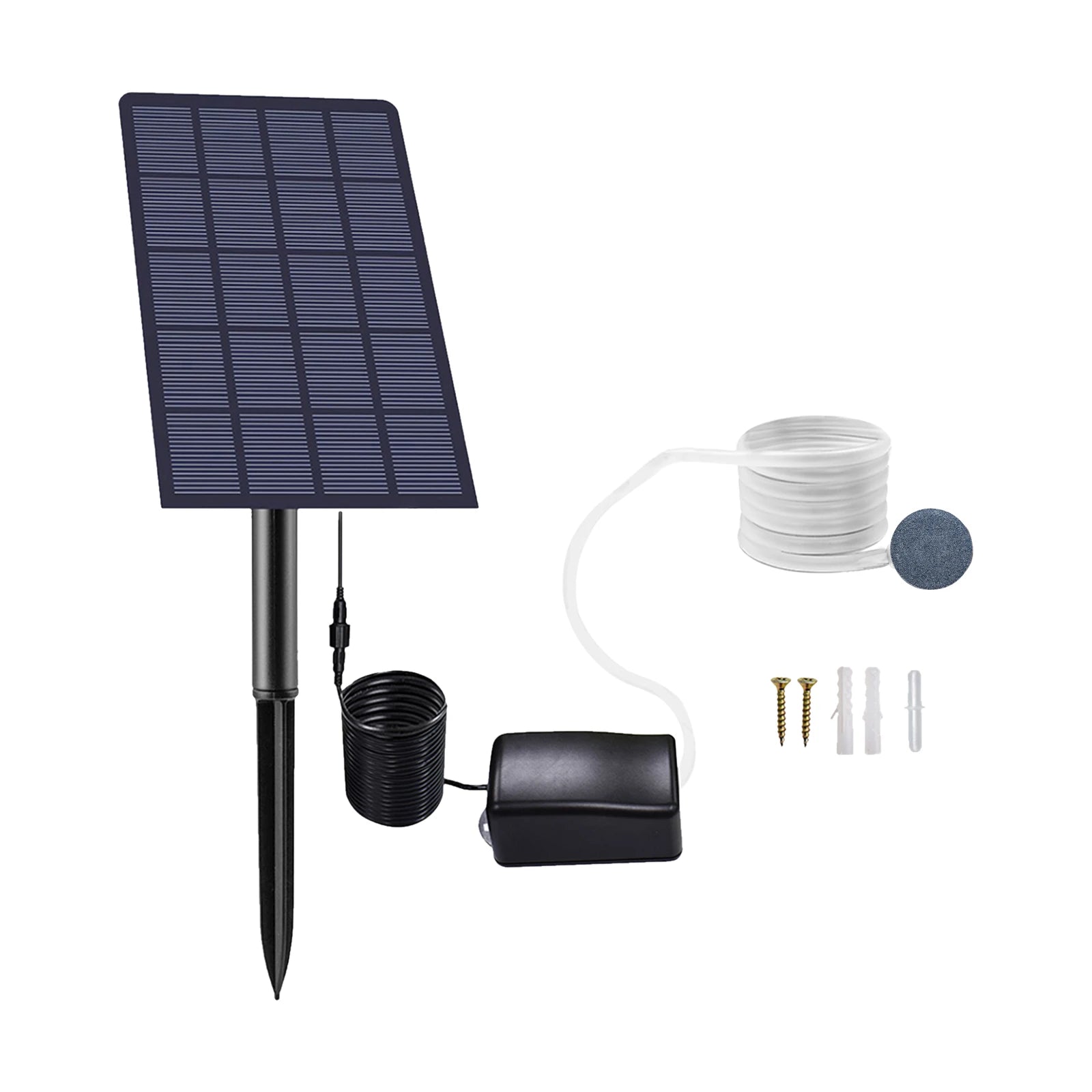 2W Plug-in Solar Oxygen Pump  pond Aerator with Pipe and Air Stones