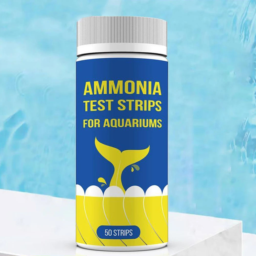 50Pc Ammonia Quick Water Quality Test Strips For Freshwater and Saltwater Aquarium