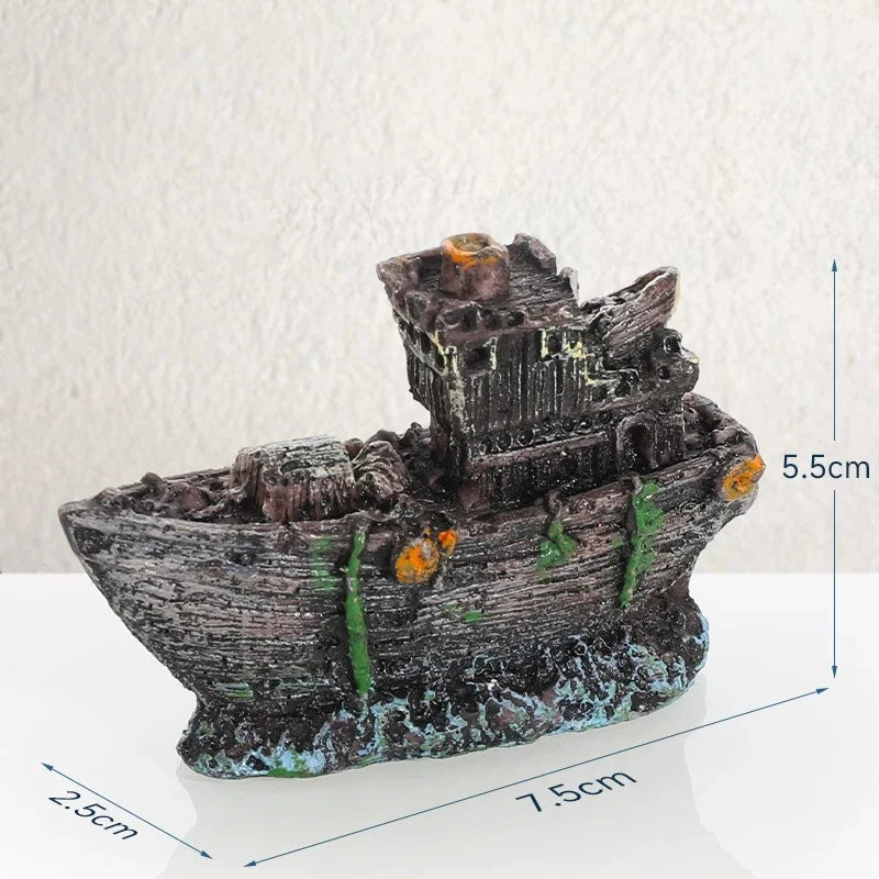 Pirate ship aquarium Decorations