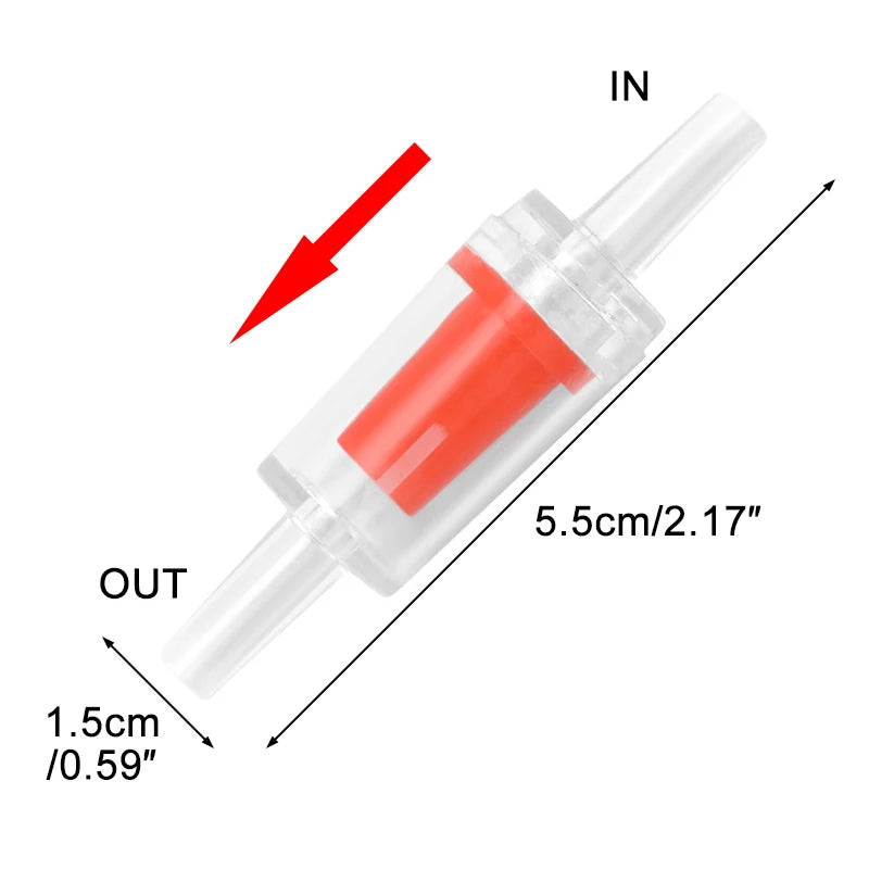 Aquarium Air Pump Accessories Kit with Air Stone Bubble Aerator, Check Valves, Suction Cups, Air Tube