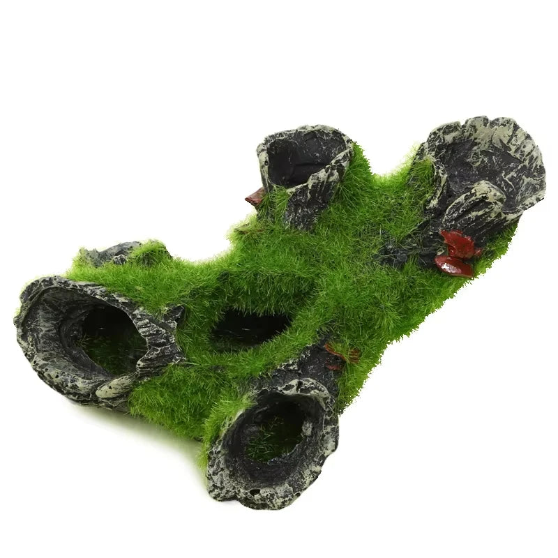 Shrimp and fish mossy cave ornament