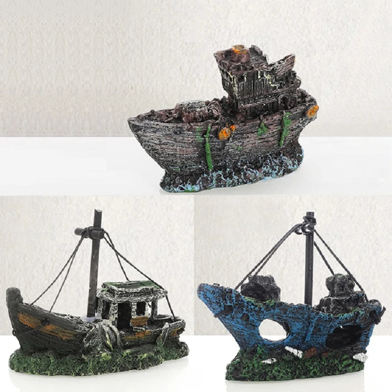 Pirate ship aquarium Decorations