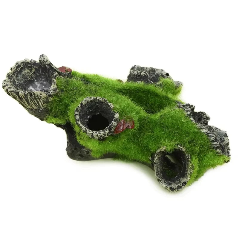 Shrimp and fish mossy cave ornament